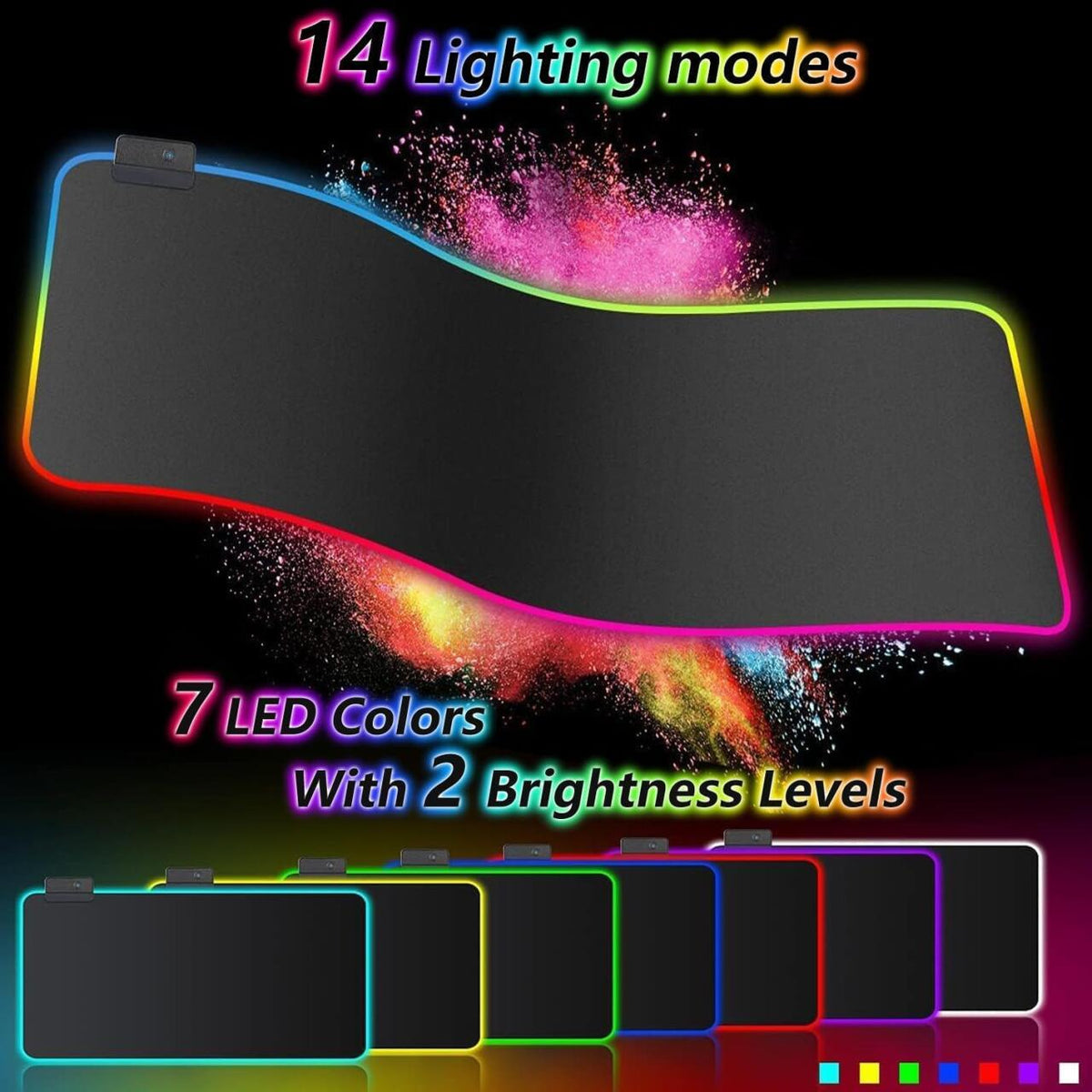 ALFOMBRILLA GAMING RGB 80X30X0.4
