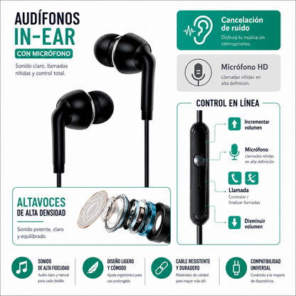 Auriculares con micrófono