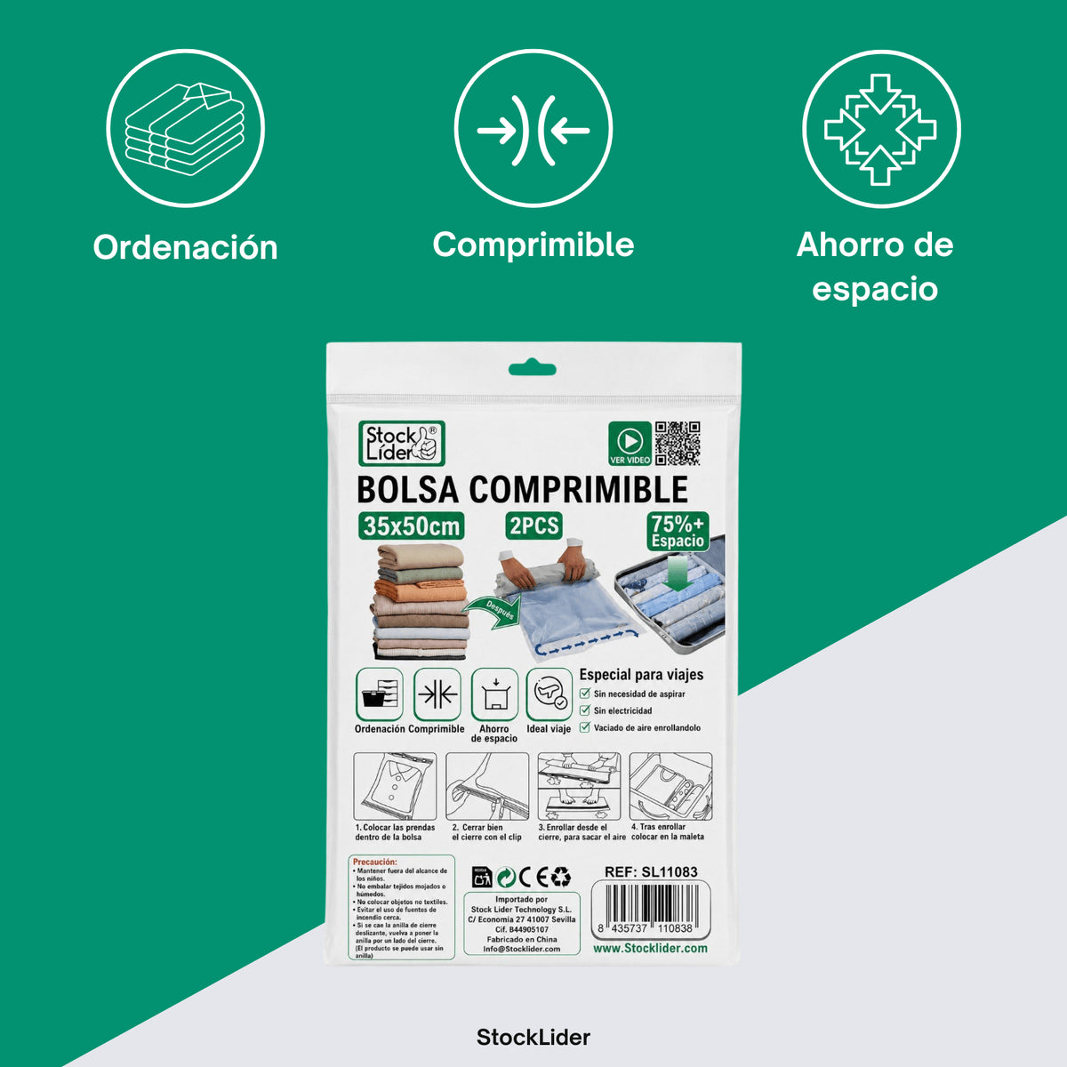 BOLSA COMPRIMIBLE 35X50