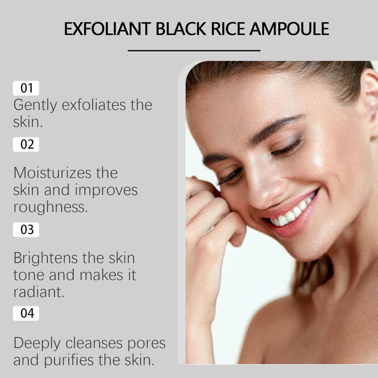Ampolla Exfoliante de Arroz Negro 100ML – Renovación y Luminosidad Natural