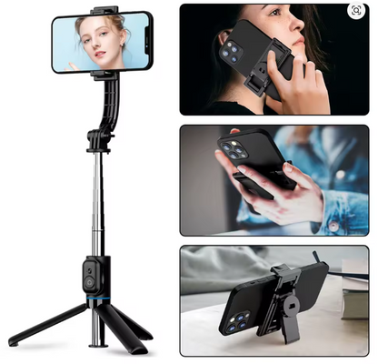 Trípode y selfie para móviles, control remoto Bluetooth, con rotación de 360°, 1060 mm de longitud. C01