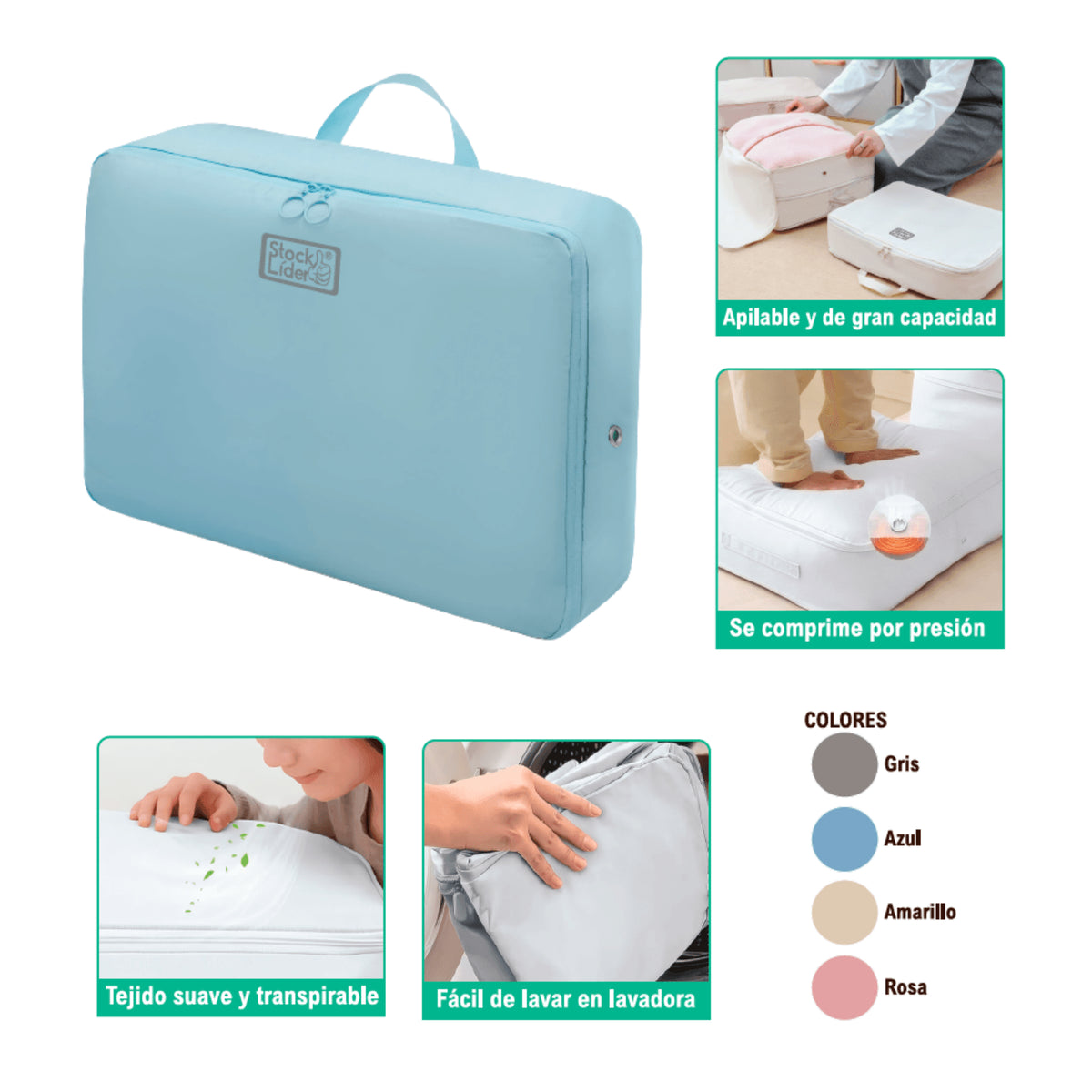 BOLSA DE ALMACENAMIENTO COMPRIMIBLE 40X30X12