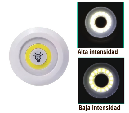 Set 3 lámparas LED COB + mando