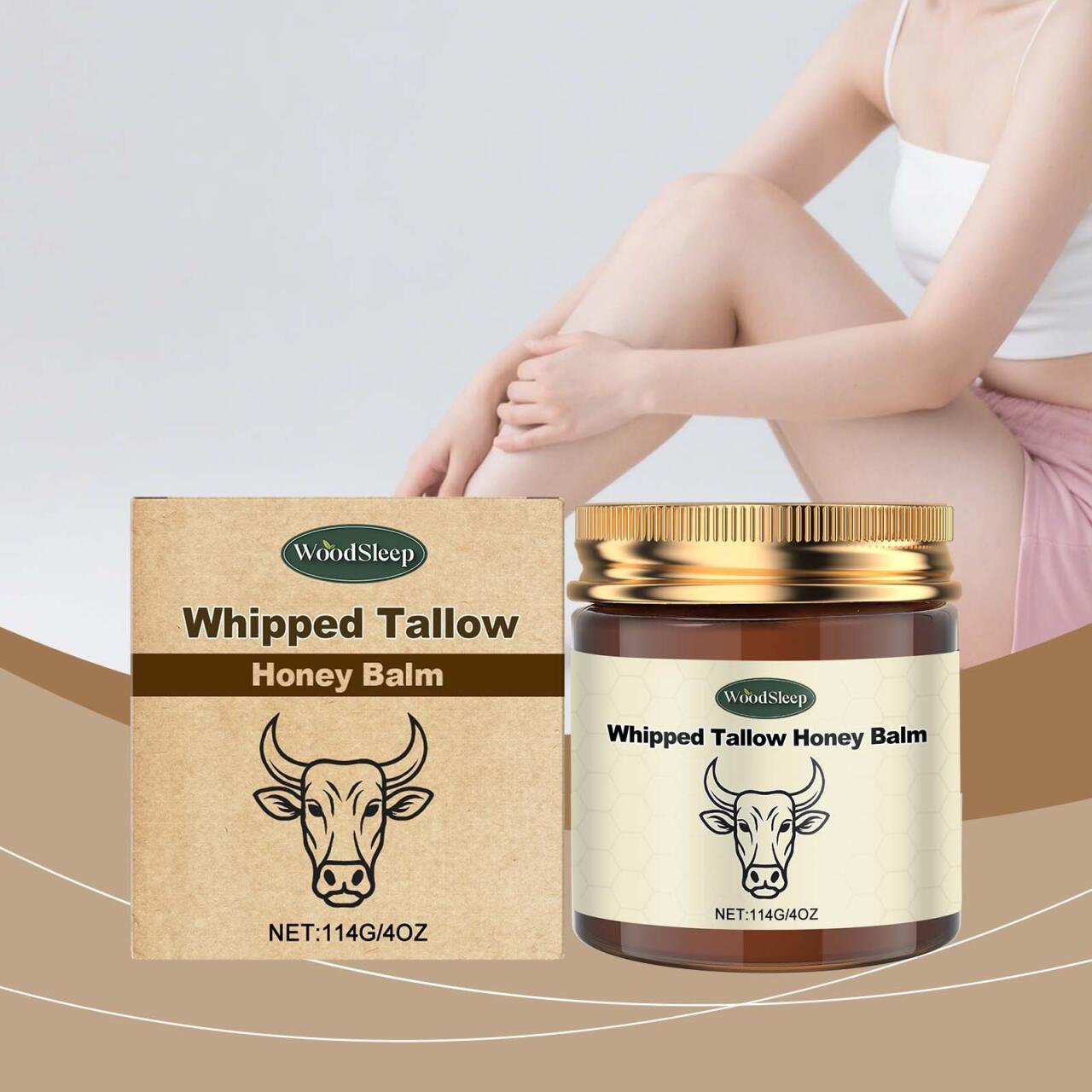 Bálsamo Corporal de Miel y Sebo Batido 114GR – WOODSLEEP Nutrición Profunda y Reparación Intensiva