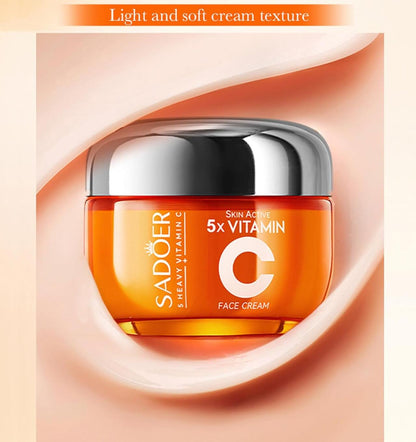 Crema Facial Blanqueadora Iluminadora 5 en 1 con Vitamina C Activa + Niacinamida – Piel Radiante en Cada Aplicación