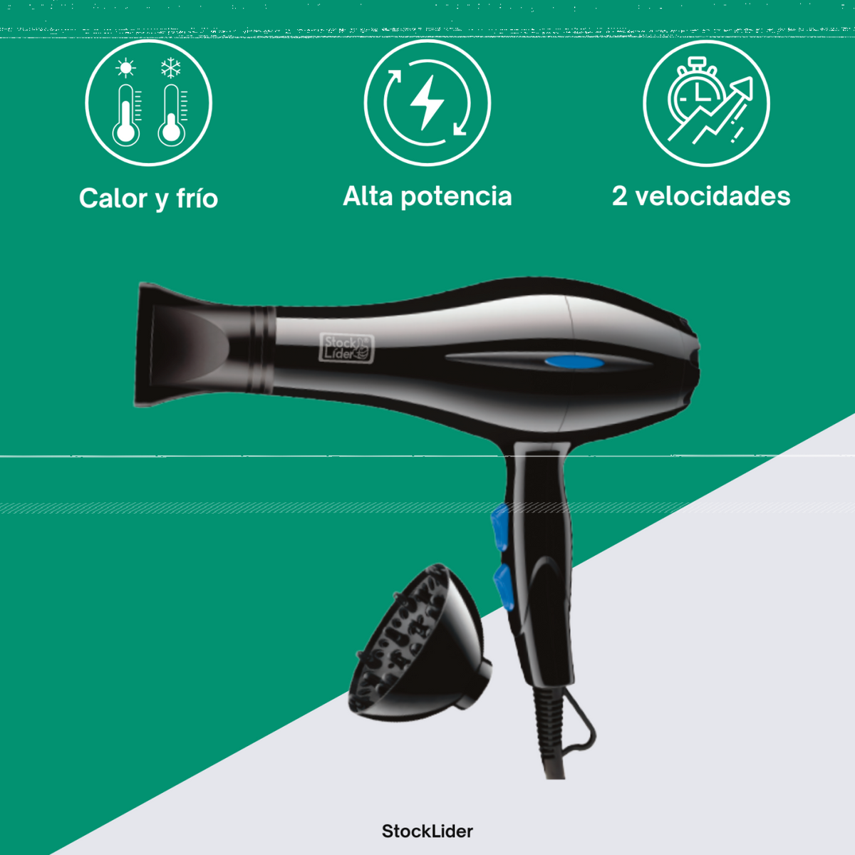 Secador de pelo con difusor