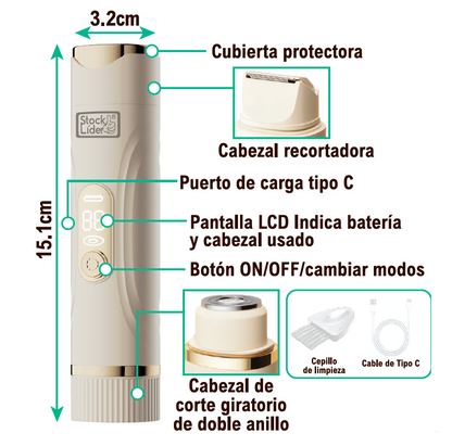 Depiladora doble cabezal