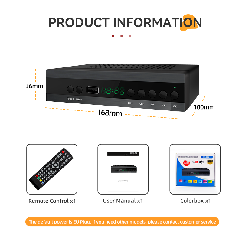 Receptor Terrestre Digital 1080p con PVR, USB, H.265, HDTV