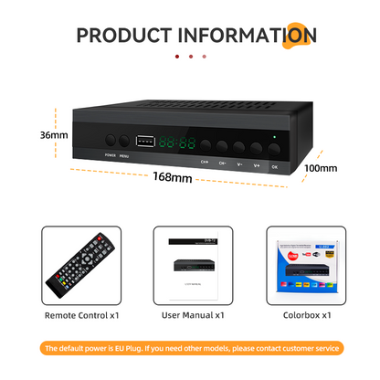 Receptor Terrestre Digital 1080p con PVR, USB, H.265, HDTV