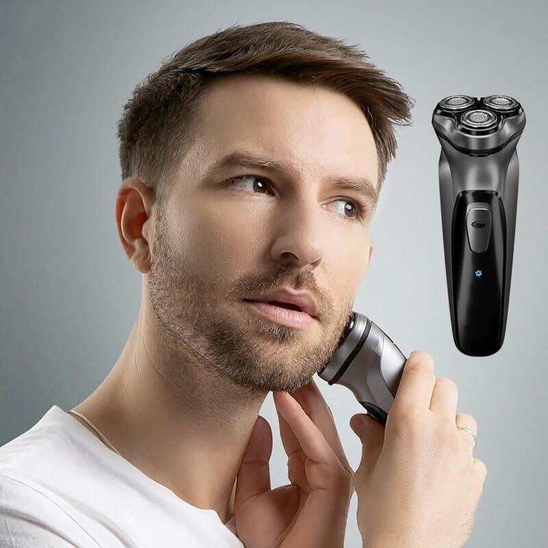Máquina de Barbear Rotativa Elétrica para Homens – Precisão, Conforto e Estilo