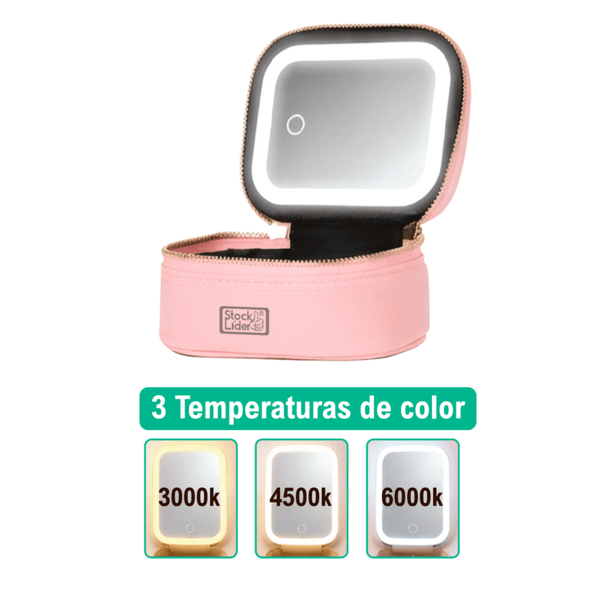 Maletín De Maquillaje Con Espejo Led