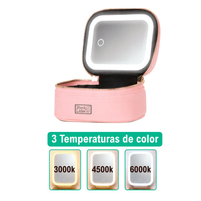 Maletín De Maquillaje Con Espejo Led