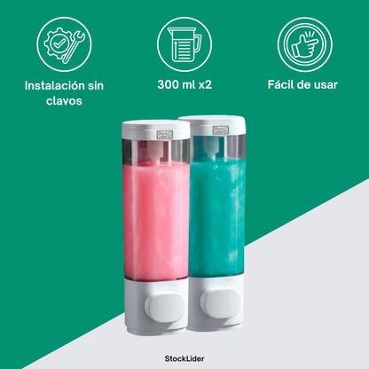 Dispensador de jabón doble