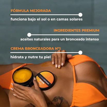 Shine Brown Crema Bronceadora Premium Original