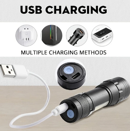 Mini linterna recargable zoom