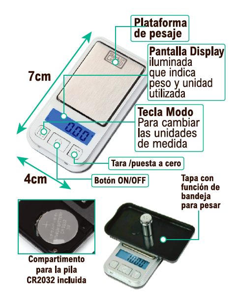 Báscula digital de precisión