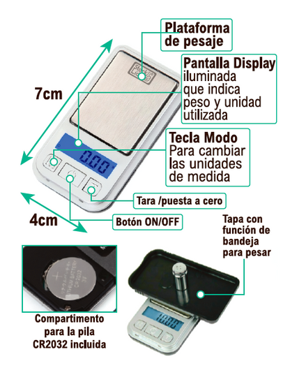 Báscula digital de precisión