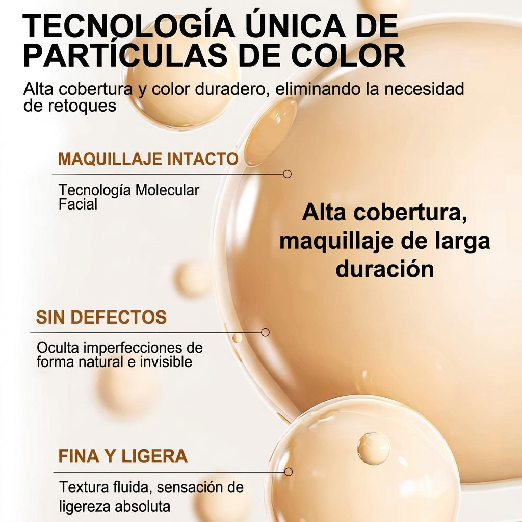 Base Espectral Media 4 en 1 – Impermeable, Larga Duración, SPF50 y Cobertura Total