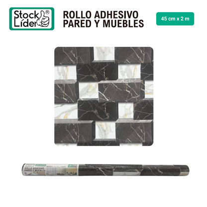 Rollo adhesivo pared y muebles 45cm x 2m