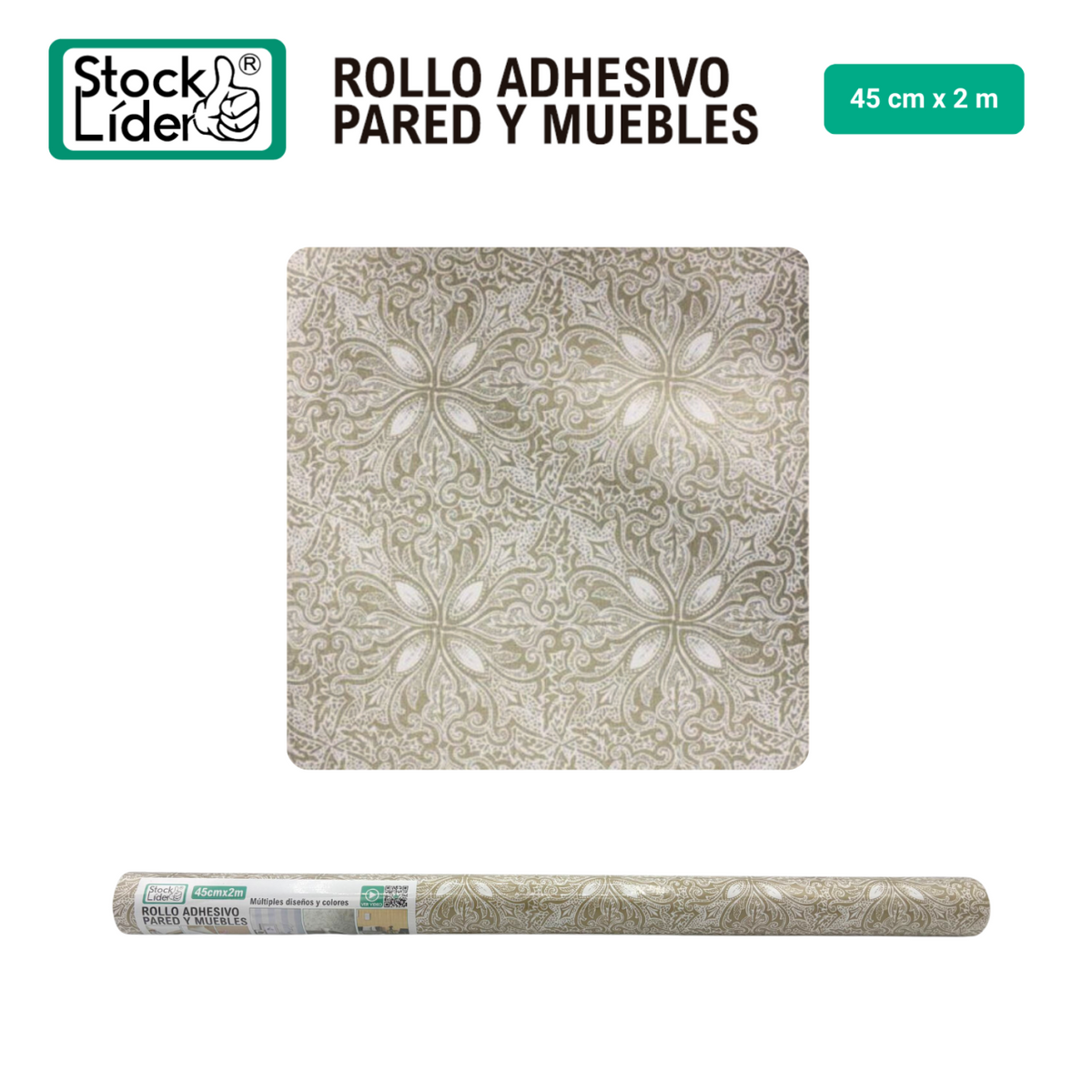 Rollo adhesivo pared y muebles 45cm x 2m