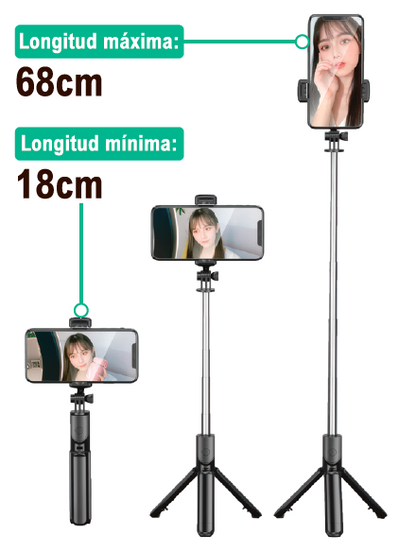 Palo selfie con trípode
