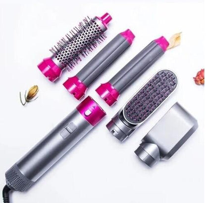 Cepillo Secador de Pelo 5 en 1 con Iones Negativos y Accesorios Intercambiables