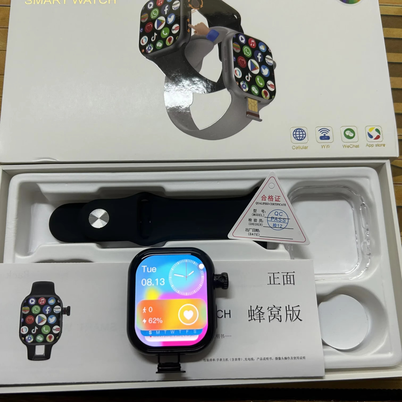 Smartwatch CD20 con ranura SIM para llamadas independientes.