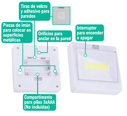 Lámpara COB 3W 200Lm