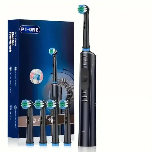 Cepillo de Dientes Eléctrico con 4 Cabezales de Recambio – Higiene Bucal Avanzada