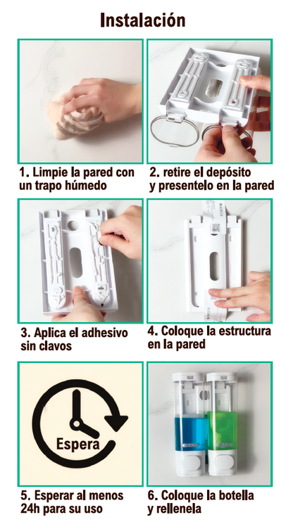Dispensador de jabón doble
