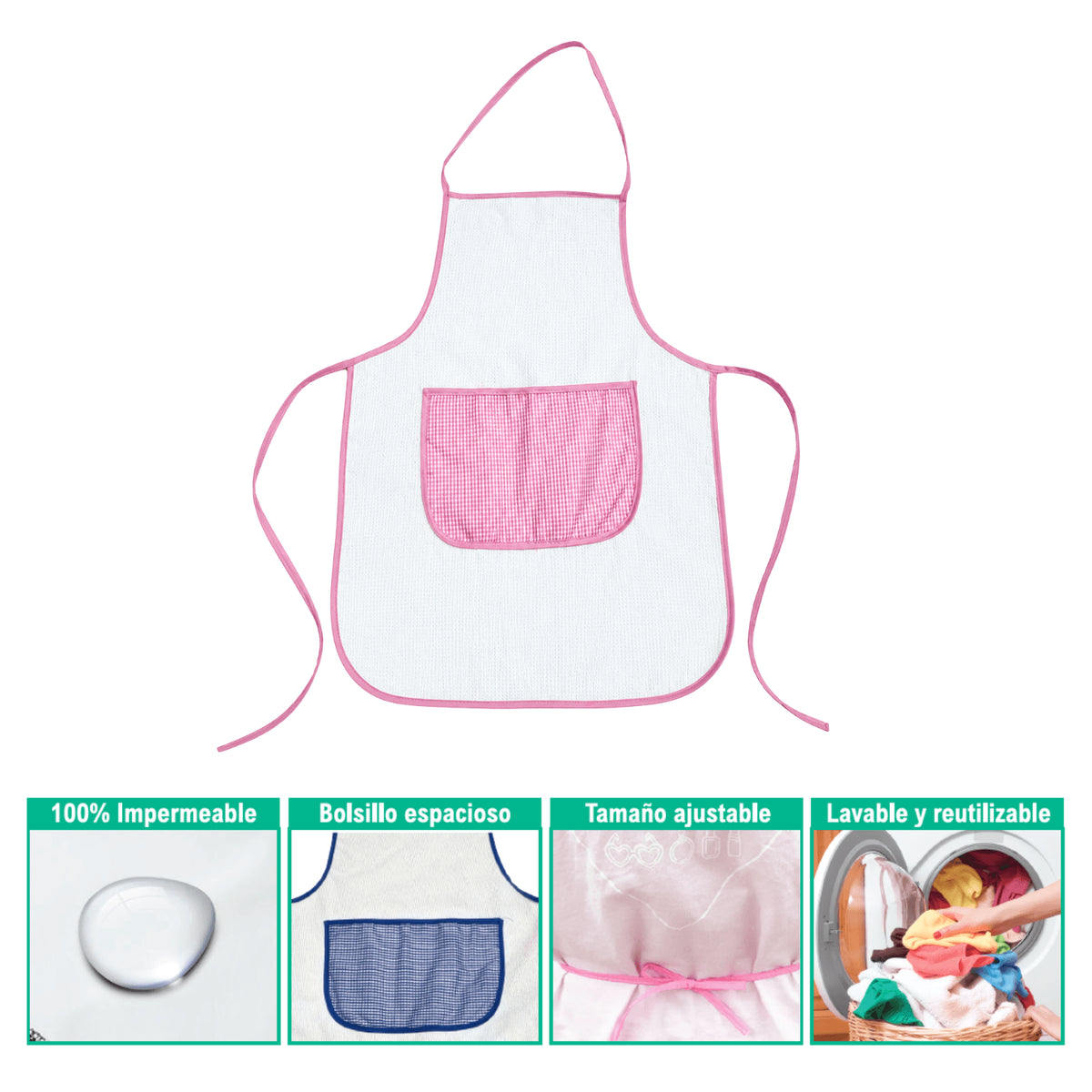 DELANTAL IMPERMEABLE DOBLE CAPA