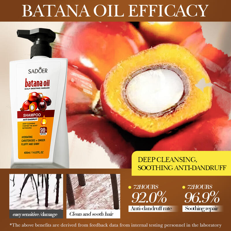 Champú SADOER con Aceite de Batana 400ml – Crecimiento Capilar, Cuidado del Cuero Cabelludo y Renovación Natural