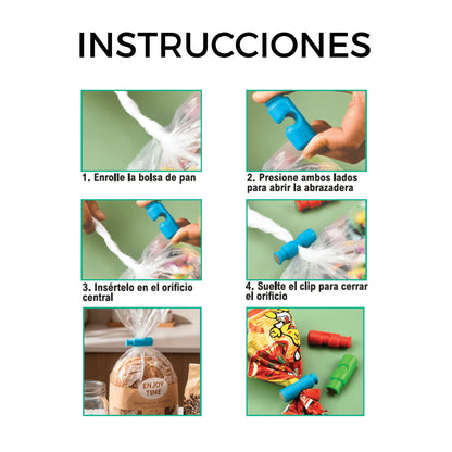 Pinza Cierra Bolsas 3 Pcs