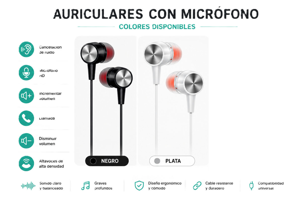 Auriculares con micrófono