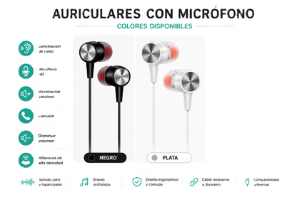 Auriculares con micrófono