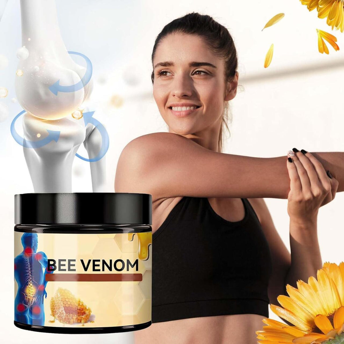 Crema con veneno de abeja para aliviar articulaciones y huesos