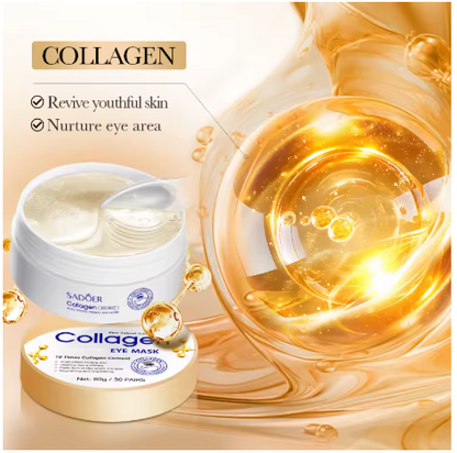 SADOER Máscara de Colágeno de Cristal para Ojos – Adiós Ojeras, ¡Hola Mirada Fresca!