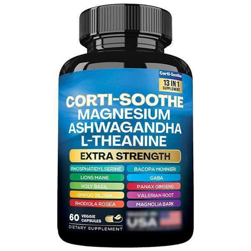 Suplement Anti-estrès Cortisol Balance – Magnesi Glicinat + L-Teanina + Ashwagandha 60 Càpsules