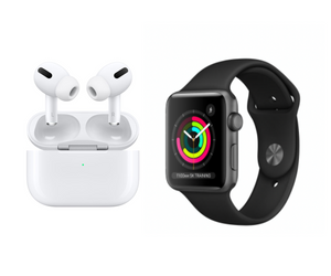 Smartwatch negre+ Airpods (rellotge intel·ligent)